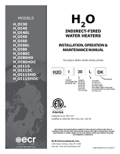 ECR International H2OI80C Installation, Operation & Maintenance Manual