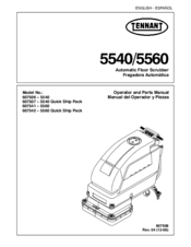 Tennant 5540 Operator And Parts Manual