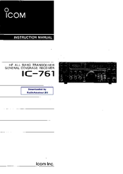 Icom IC-761 Instruction Manual