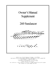 Sea Ray 260 Sundancer Owner's Manual