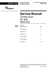 Whirlpool AWZ 234 Service Manual