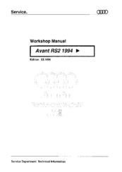 Audi Avant RS2 1994 Workshop Manual
