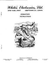 White's Coinmaster 3 TR-MM Operator Instructions Manual