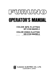 Furuno GD-3100 Mark-2 Operator's Manual