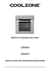 Coolzone CZ55570 Installation And Operating Instructions Manual