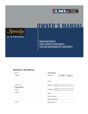 LML Speedy 4-Stroke Owner's Manual