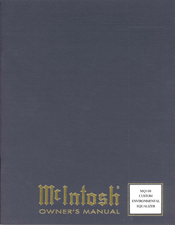 McIntosh MQ108 Owner's Manual