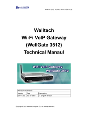 WELLTECH WellGate 3512 Technical Manual
