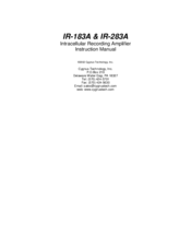Cygnus IR-283A Instruction Manual