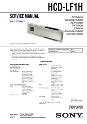 Sony HCD-LF1H Service Manual