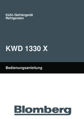 Blomberg KWD 1330 X Manual