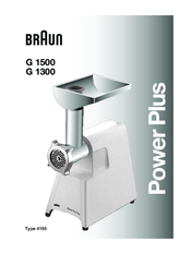 Braun Power Plus G 1300 Instruction Manual