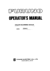 Furuno CSH-5 Operator's Manual