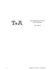 T+A R 1260 R User Manual