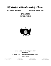 White's Lawman L-1 Operating Instructions Manual
