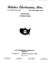 White's Lawman L-6 Operating Instructions Manual