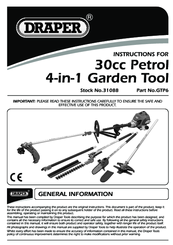 Draper GTP6 Instructions Manual