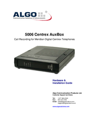 Algo 5006 Centrex AuxBox Hardware Installation Manual