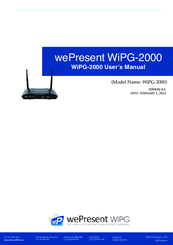 WePresent WiPG-2000 User Manual