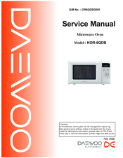 Daewoo KOR-6QDB Service Manual