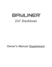 Bayliner 237 Deckboat Owner's Manual