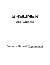Bayliner 288 Classic Owner's Manual