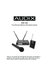 Audix RAD-360 Manual