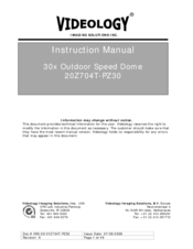 Videology 20Z704T-PZ30 Instruction Manual