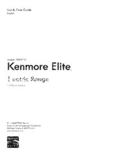 Kenmore Elite 790.9715 series Use And Care Manual