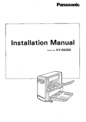 Panasonic KV-SS25D Installation Manual