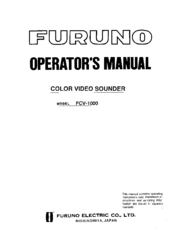 Furuno FCV-1000 Operator's Manual