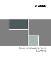 Asko WM70 Service Manual