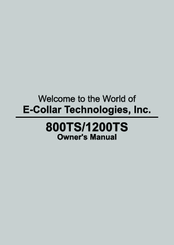 E-Collar 800TS: 1200TS Owner's Manual