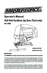 MasterForce 241-0429 Operator's Manual