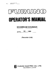 Furuno FE-1280 Operator's Manual