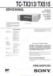 Sony TC-TX313 Service Manual