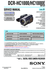 Sony DCR-HC1000 - Digital Handycam Camcorder Service Manual