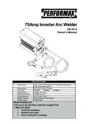 Performax 240-8514 Owner's Manual