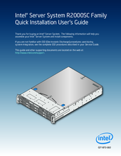 Intel R2000SC Quick Installation User's Manual