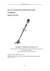 Ningbo E312D Instruction Manual