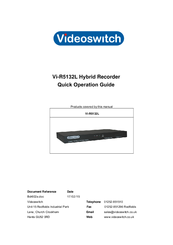 Videoswitch VI-R5132L Quick Operating Manual