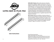 ADJ ULTRA BAR 10 PLUS PAK User Instructions