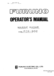 Furuno FCR-902 Operator's Manual