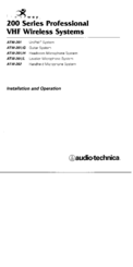 FREEWAY ATW-201/L Installation And Operation Manual