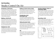 Gentner TS612 Call Handling Instructions