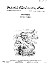 White's Beachcomber 5 Operator Instructions Manual