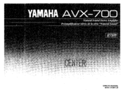Yamaha AVX-700 Owner's Manual