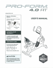 Pro-Form 4.0 RT PFEX13813.0 User Manual