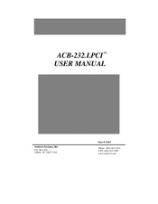 SeaLevel ACB-232.LPCI User Manual