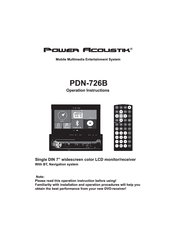 Power Acoustik PDN-726B Operating Instructions Manual